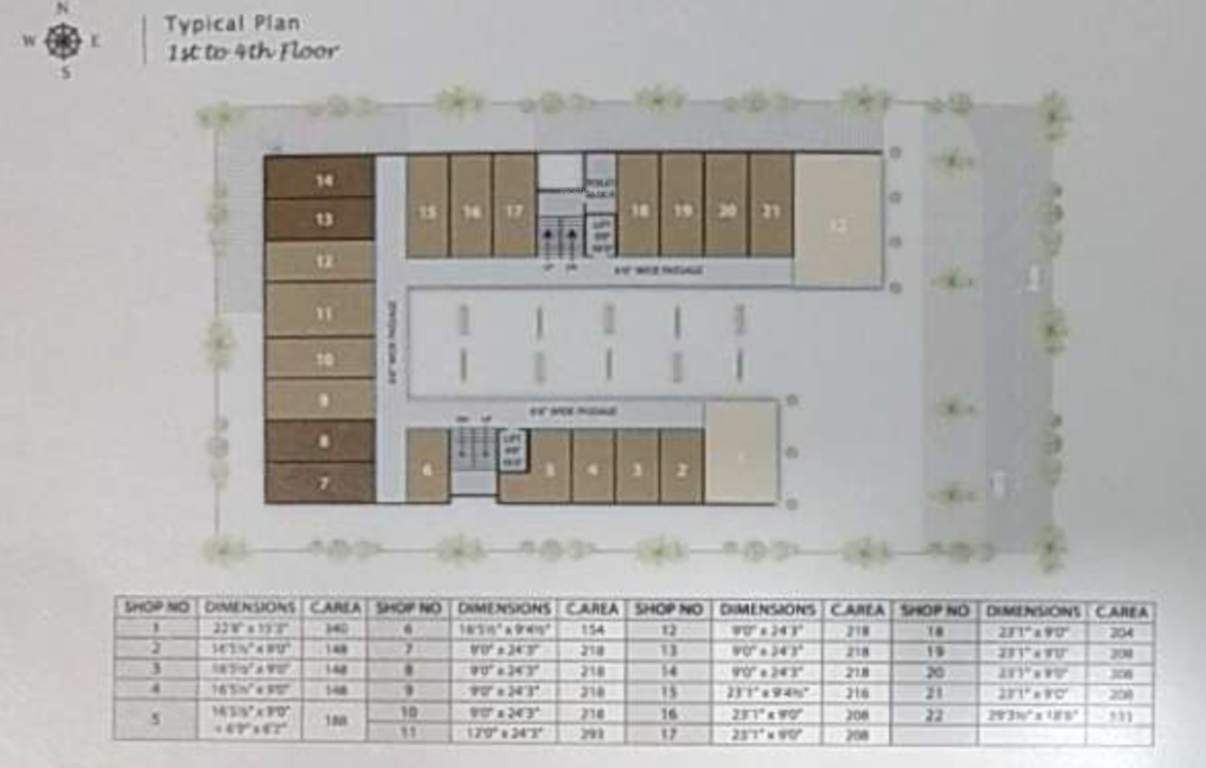 times shoppers Times Shoppers Cluster Plan for Typical Floor