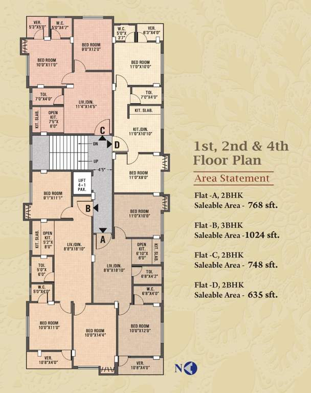  jagannath villa Jagannath Villa Cluster Plan for 1st, 2nd And 4th Floor