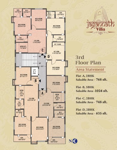  jagannath-villa Jagannath Villa Cluster Plan for 3rd Floor