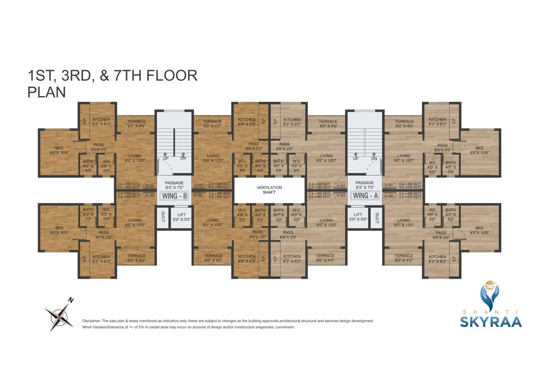  skyraa Skyraa Cluster Plan For 1st, 3rd & 7th Floor