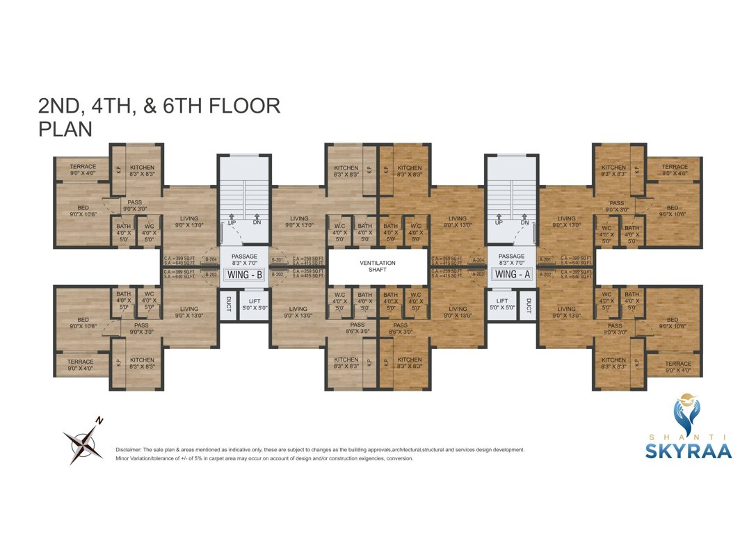  skyraa Skyraa Cluster Plan For 2nd, 4th & 6th Floor