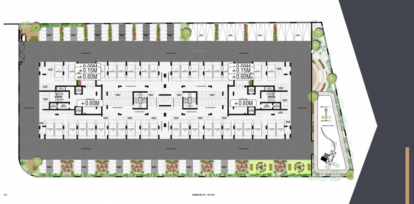  vrindavan estate Tower 1 Cluster Plan For Ground Floor