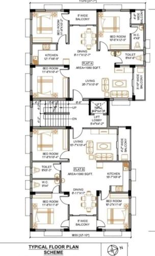  kalponik-co-operative-hig Kalponik Co Operative HIG Cluster Plan from 1st to 4th Floor