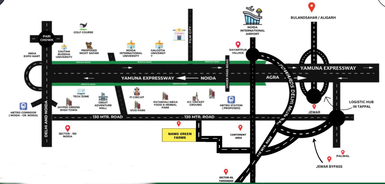 namo green farm Location Plan