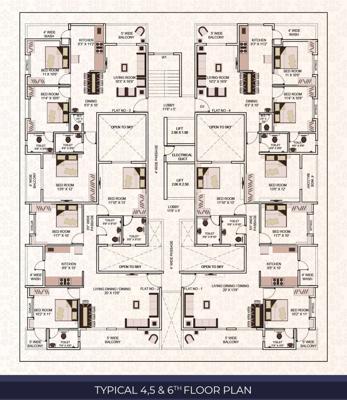 Ameya Apartment Cluster Plan 129-riddhi-siddhi-heights Ameya Apartment Cluster Plan