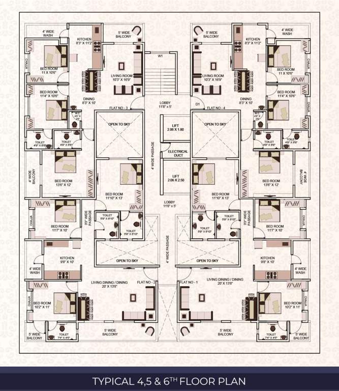 129 riddhi siddhi heights Ameya Apartment Cluster Plan