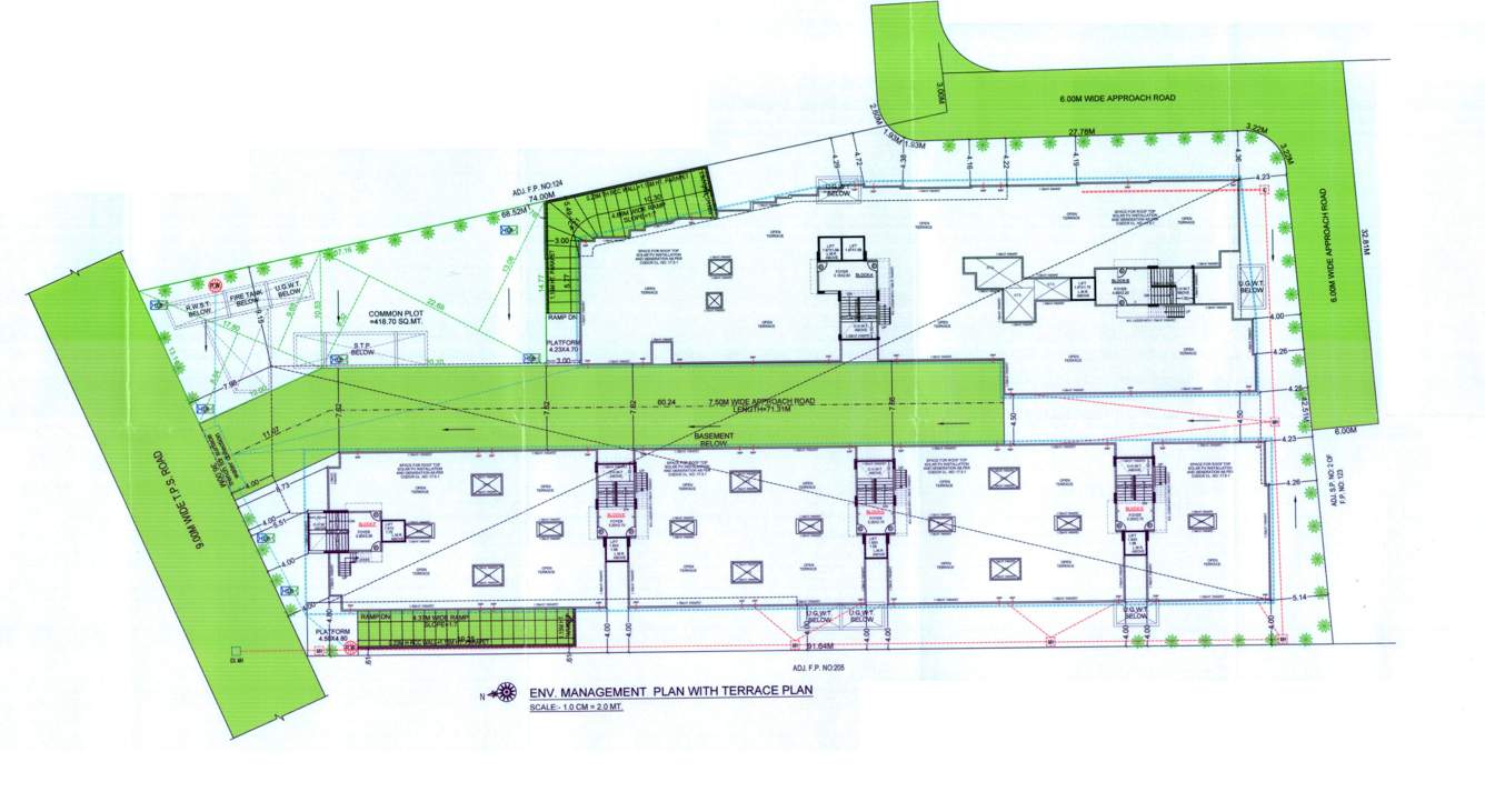  dharmaraj residency Block A,B,C,D,E & F Terrace Floor Cluster Plan