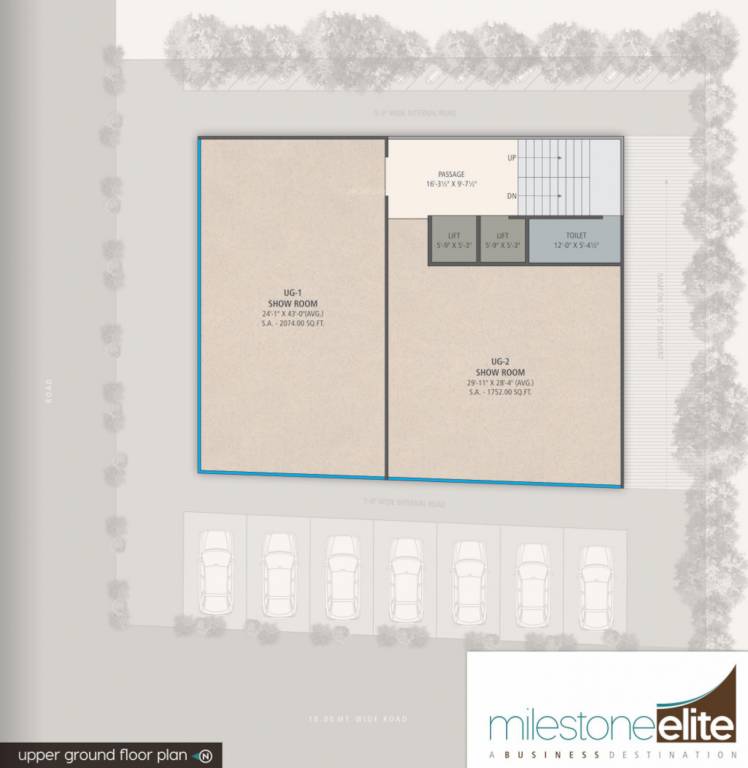  milestone elite One Commercial Building Upper Ground Cluster Plan