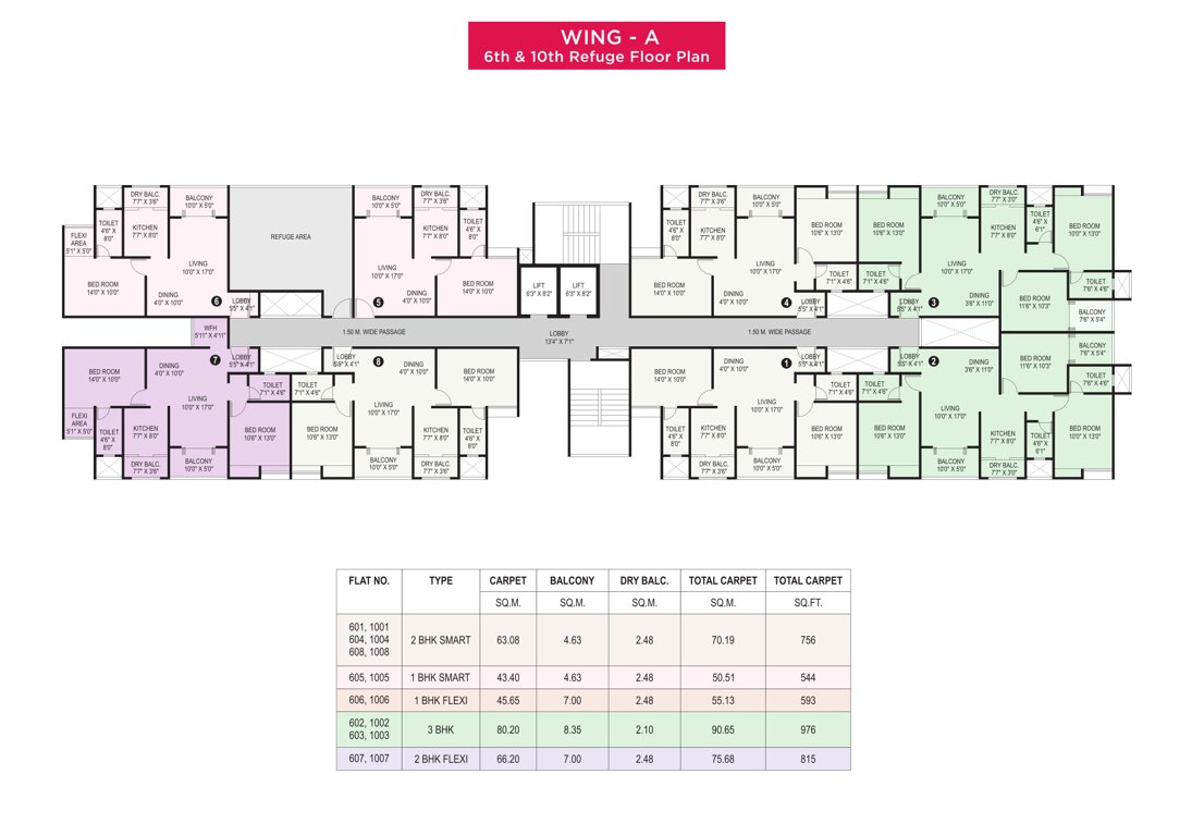  newton homes tathawade phase ii A Wing Cluster Plan