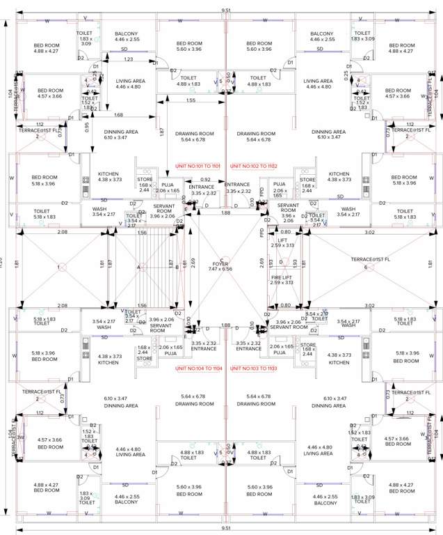  shree ganesh royal Shree Ganesh Royal Cluster Plan From 1st To 11th Floor
