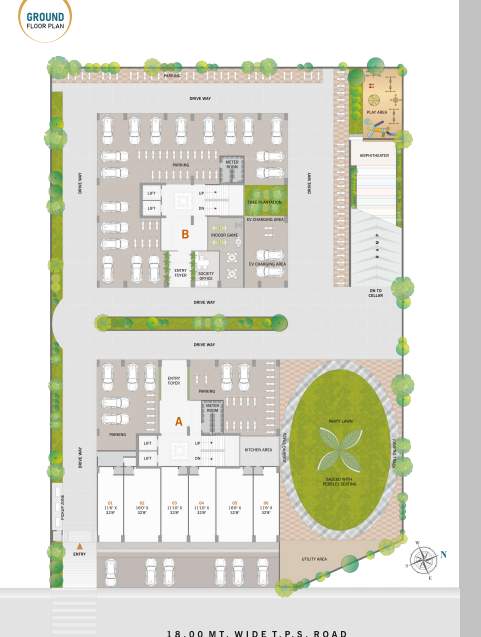  elegance B Cluster Plan for ground Floor