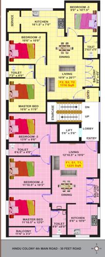 gayathri-nivas Gayathri Nivas Cluster Plan from 1st to 3rd Floor