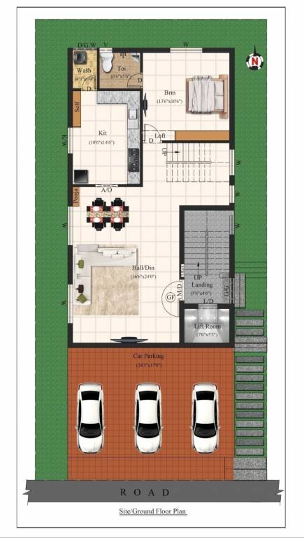  flora Flora Ground Floor Cluster Plan