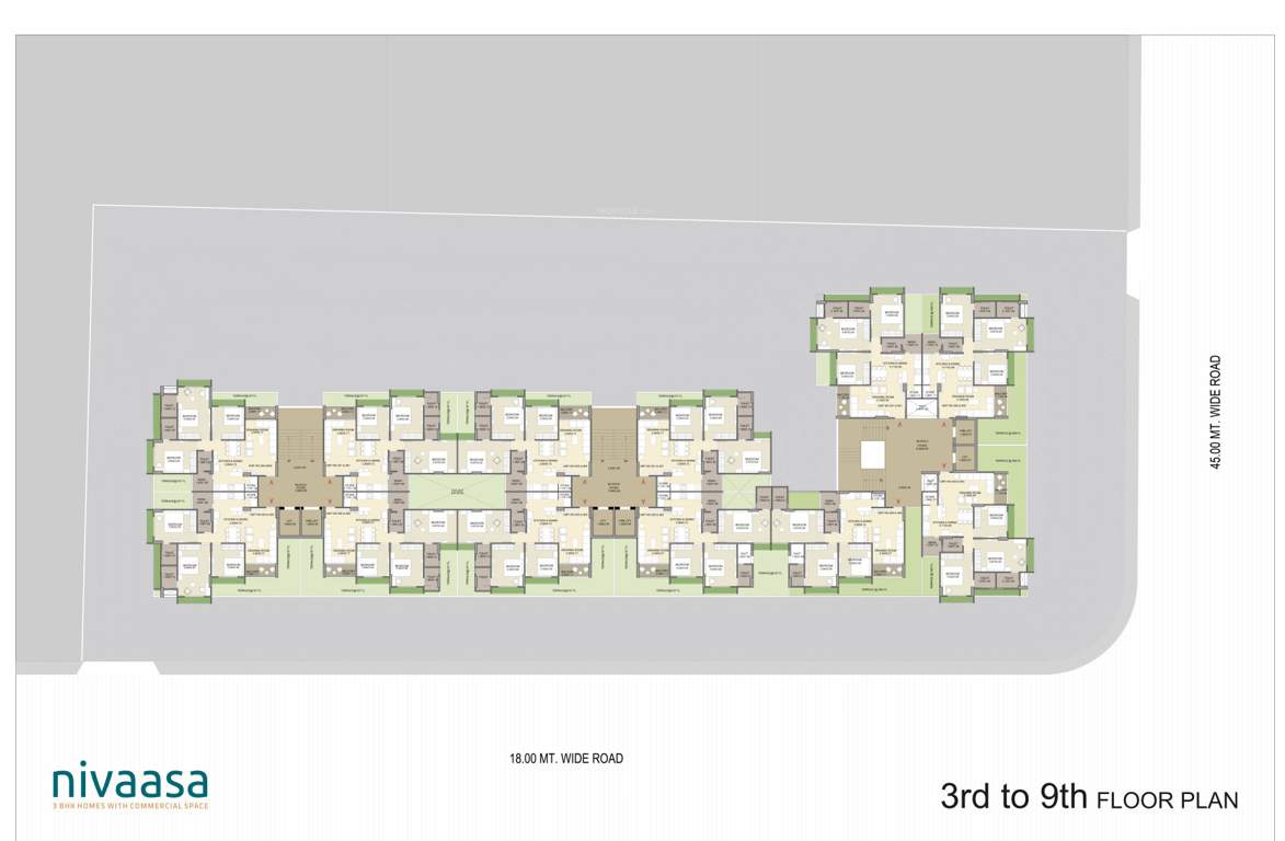  nivaasa Nivaasa Cluster Plan from 3rd to 9th Floor