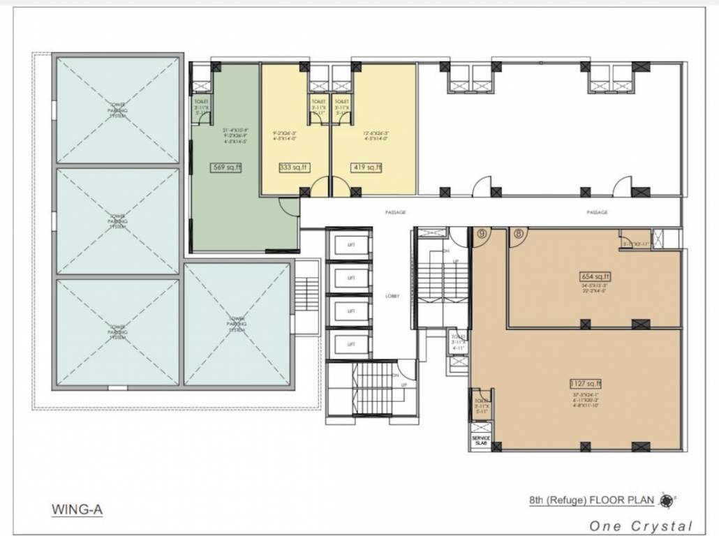  one crystal One Crystal Cluster Plan for 8th Floor
