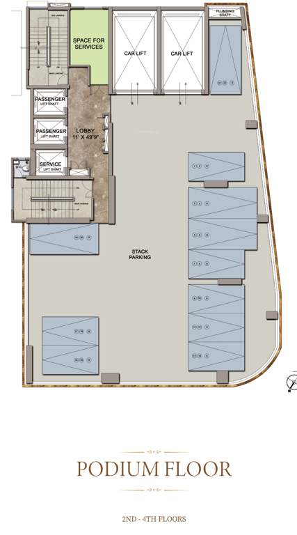  9 rajgir 9 Rajgir Cluster Plan from 2nd to 4th Floor