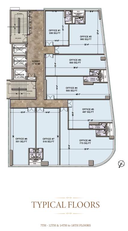  9 rajgir 9 Rajgir Cluster Plan from 7th to 12th Floor