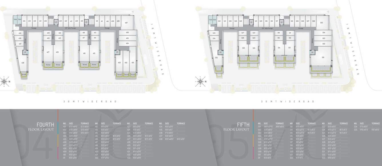 trade center Trade Center Cluster Plan from 4th to 5th Floor