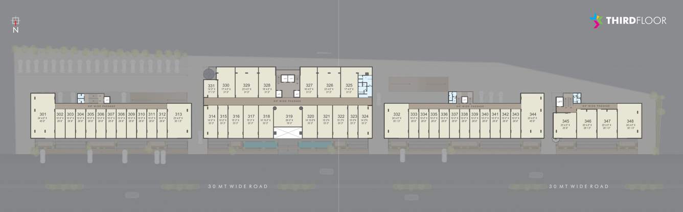  broadway Block A, B, C And D Cluster Plan for 3rd Floor