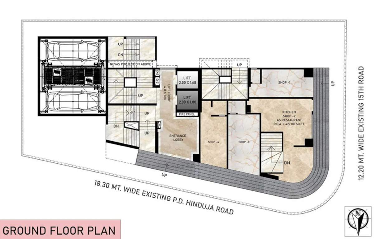  business park Lalani Business Park Cluster Plan for ground Floor