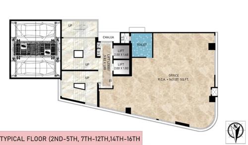  business-park Lalani Business Park Cluster Plan from 2nd to 16th Floor