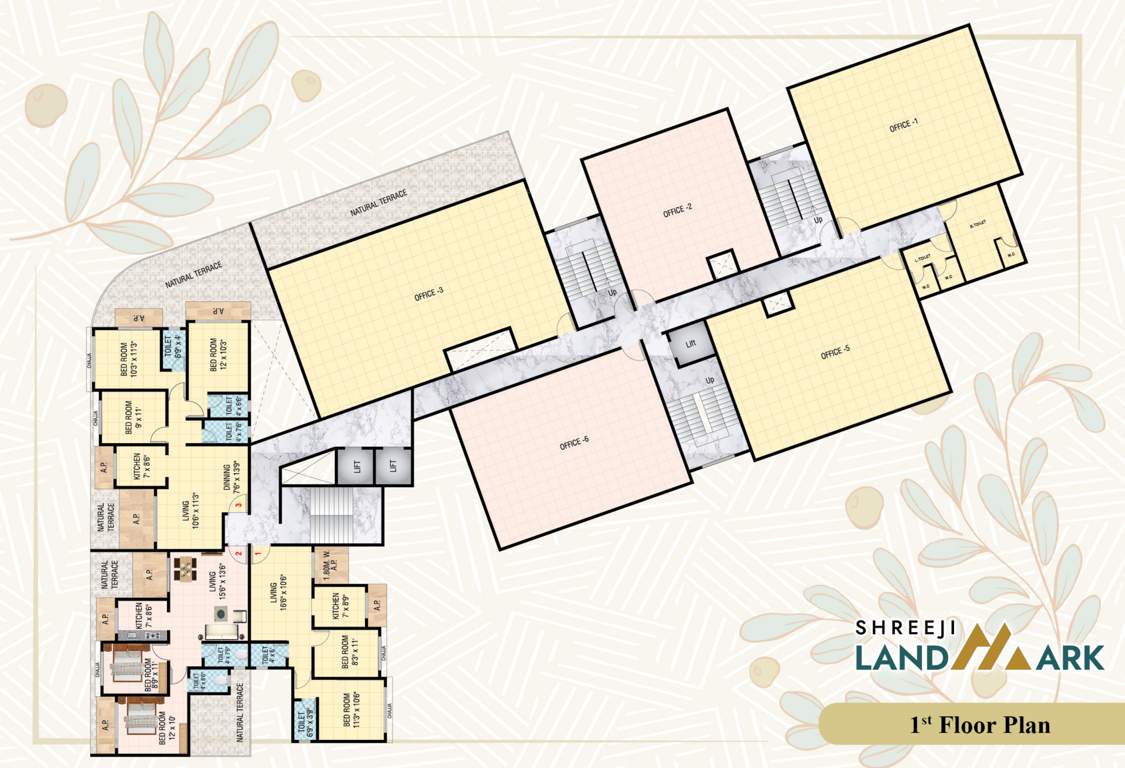 shreeji landmark phase 1 Shreeji Landmark Phase 1 Cluster Plan for ground Floor