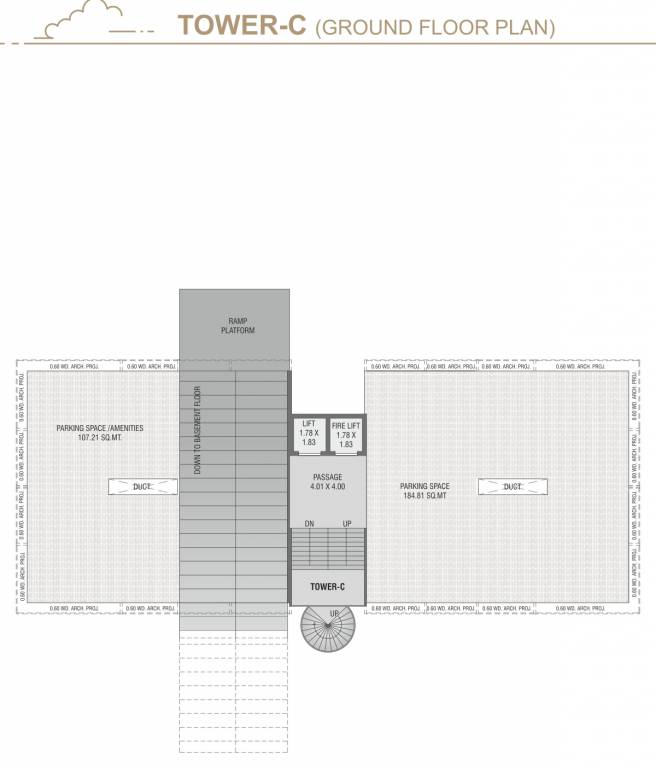  courtyard regalia ii Block C Cluster Plan for ground Floor