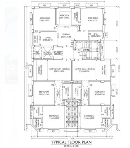 sourav-properties Sourav Properties Cluster Plan for Typical Floor
