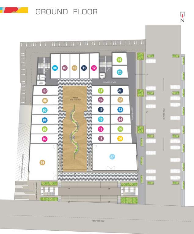  baroda city mall Baroda City Mall Cluster Plan for ground Floor
