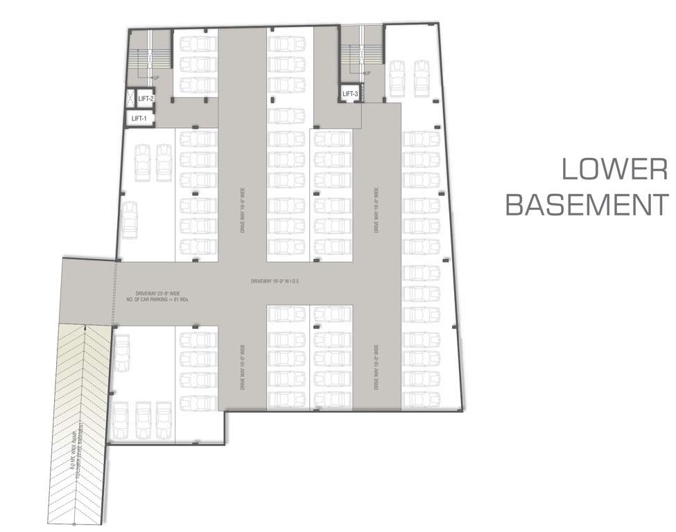  baroda city mall Baroda City Mall Cluster Plan for Lower Basement Floor