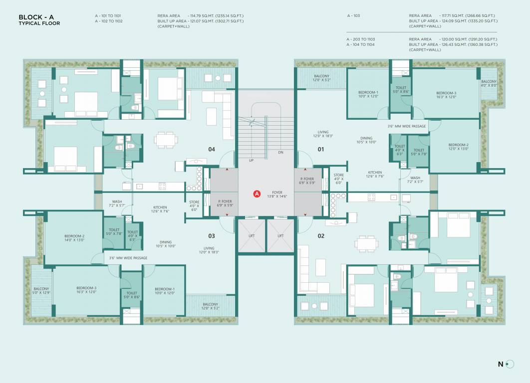  dev pinnacle Block A Cluster Plan