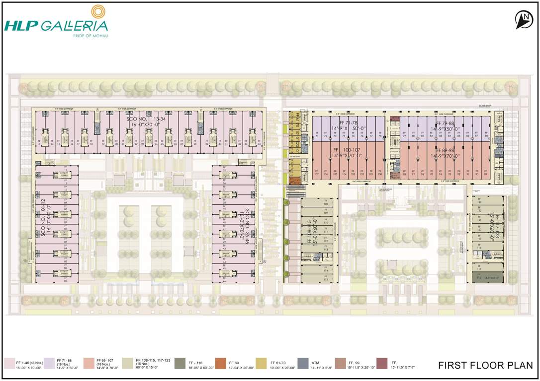  galleria HLP Galleria Cluster Plan for 1st Floor