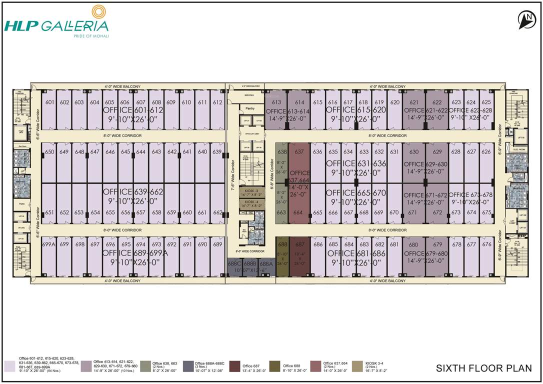  galleria HLP Galleria Cluster Plan for 6th Floor