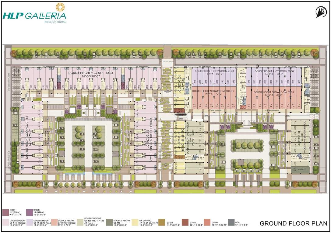  galleria HLP Galleria Ground Floor Cluster Plan