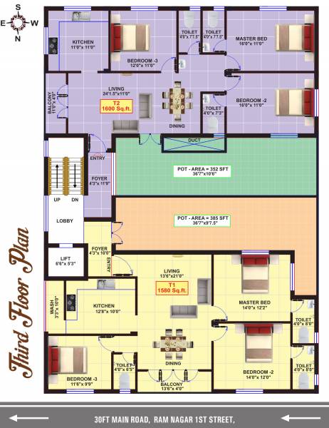  rama-jayam Eeshani Rama Jayam Third Floor Cluster Plan