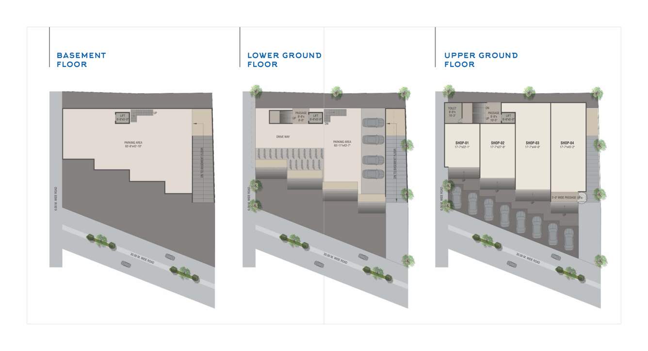  om plaza Om Plaza Cluster Plan for Basement to Ground Floor