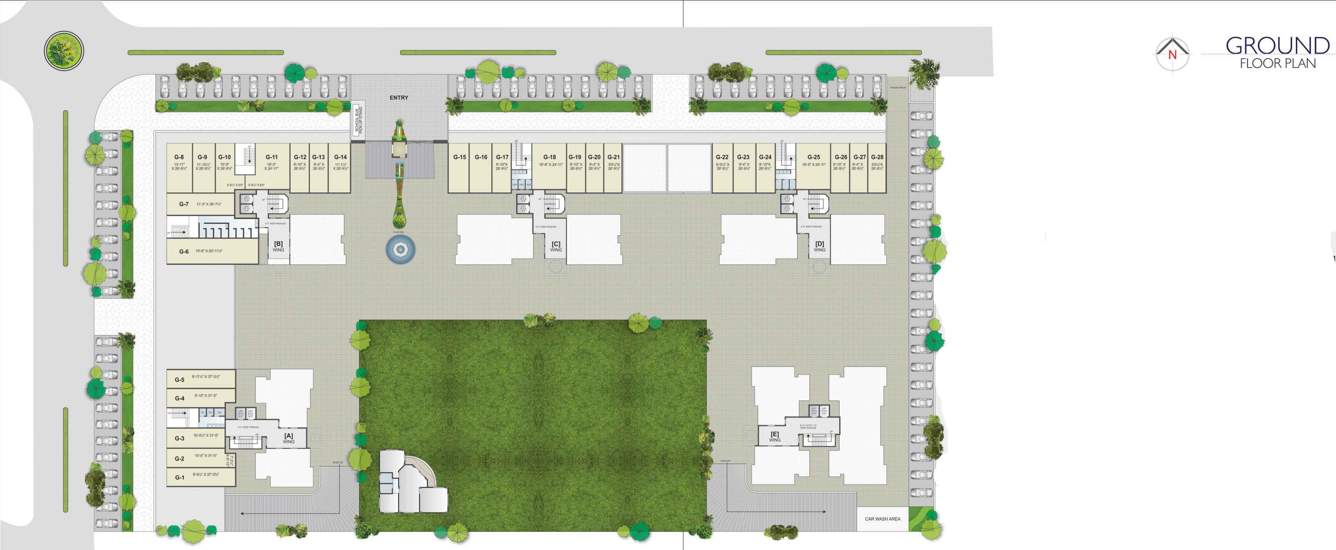  sky view heights  Building A To D Cluster Plan For Ground Floor