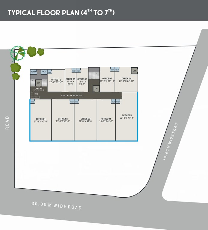  1038 1038 Cluster Plan from 4th to 7th Floor