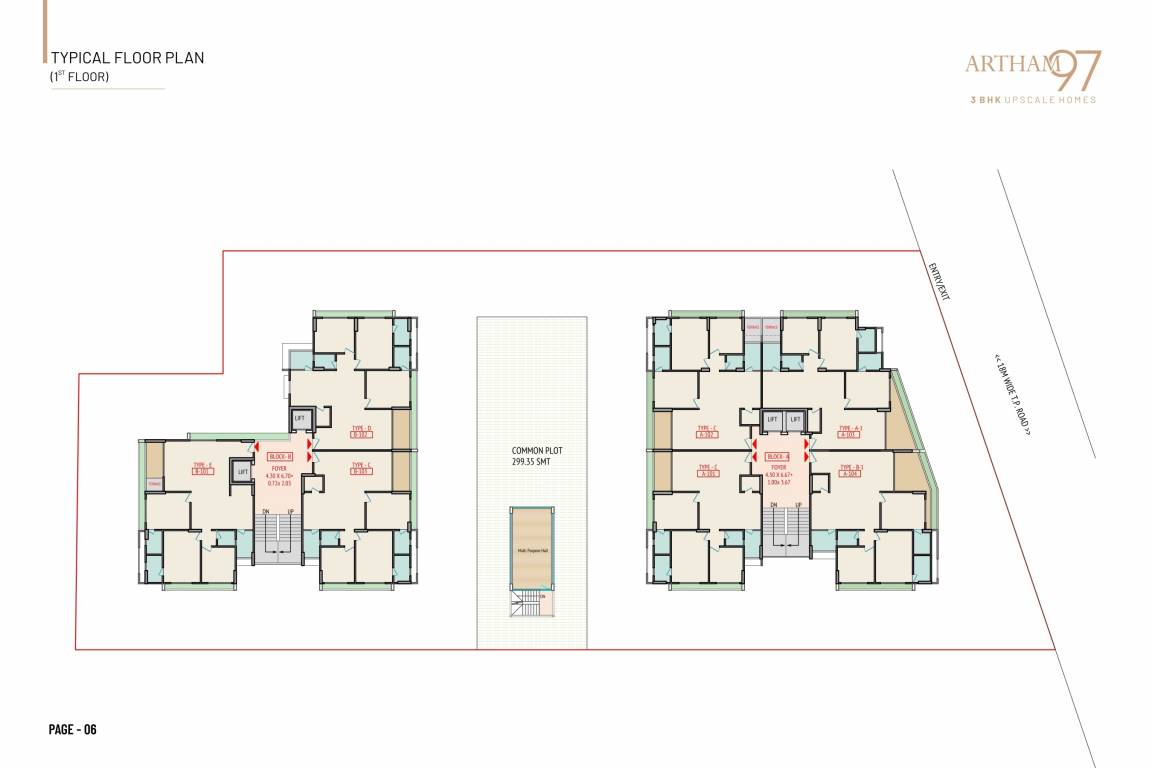  artham 97 Block A And Block B Cluster Plan for 1st Floor