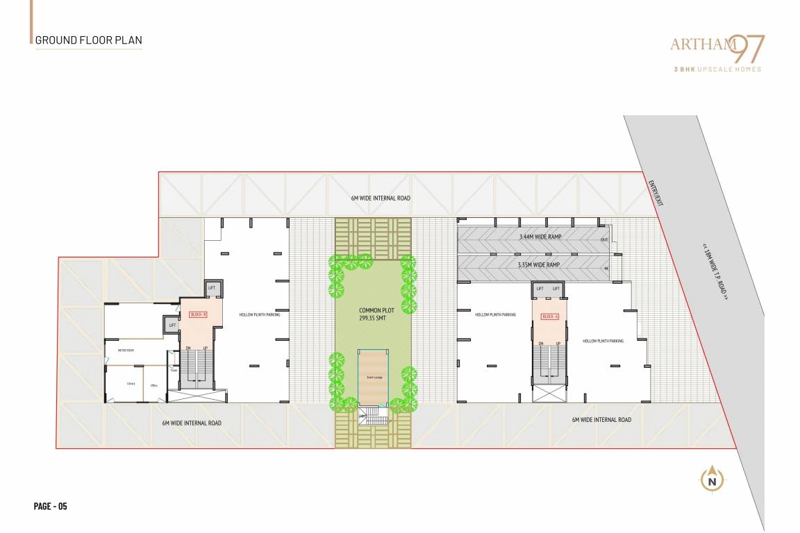  artham 97 Block A  And Block B Cluster Plan for ground Floor