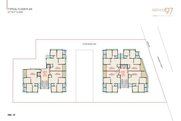  artham-97 Block A And Block B Cluster Plan from 2nd to 3rd Floor