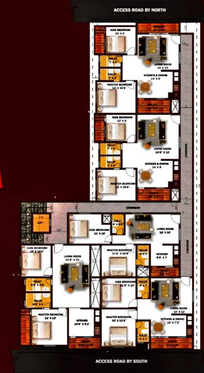  sunrise Sunrise Cluster Plan from 1st to 4th Floor