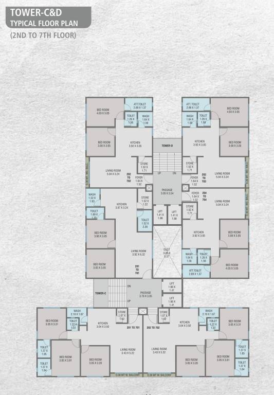 arcade Block C And D Cluster Plan from 2nd to 7th Floor