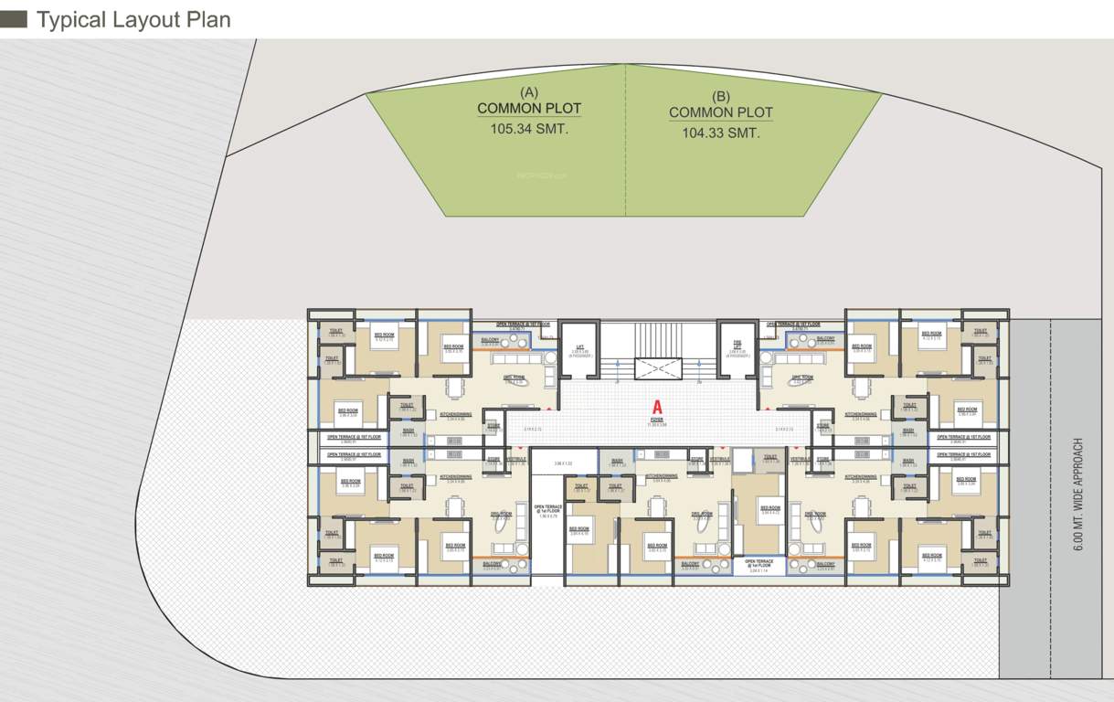  sanskruti pride Sanskruti Pride Cluster Plan for Typical Floor