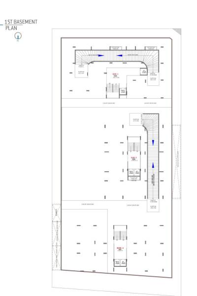  royal-dreams Block A,B & C Basement 1 Floor Cluster Plan