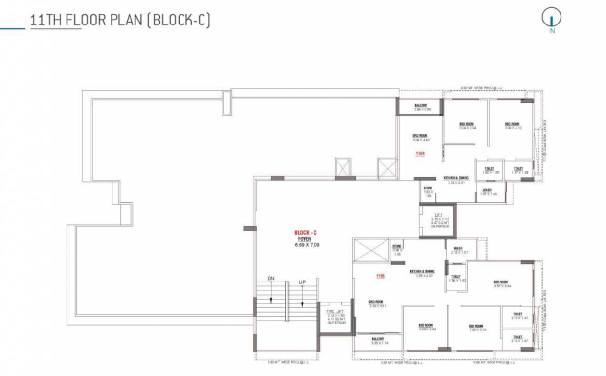  royal dreams Block C Cluster Plan for 11th Floor