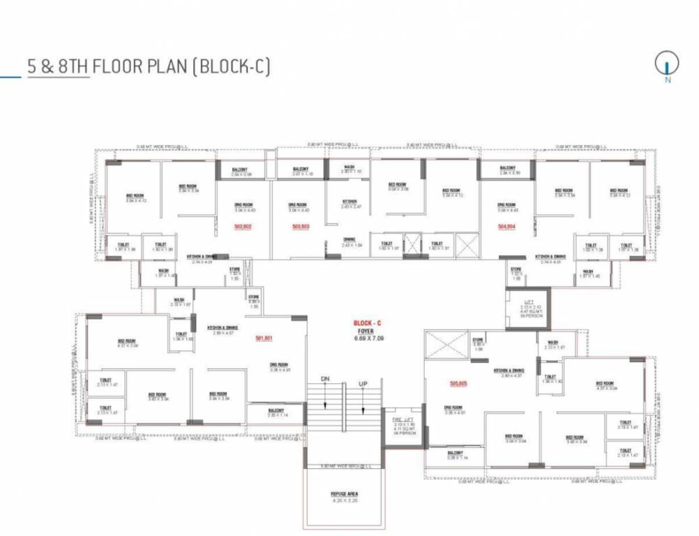  royal dreams Block C Cluster Plan from 5th to 8th Floor
