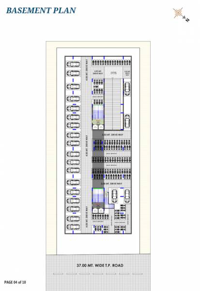  vrundavan-greens Block A & B Basement Floor Cluster Plan