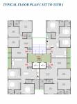 Block A & B Cluster Plan from 1st to 13th Floor  vrundavan-greens Block A & B Cluster Plan from 1st to 13th Floor