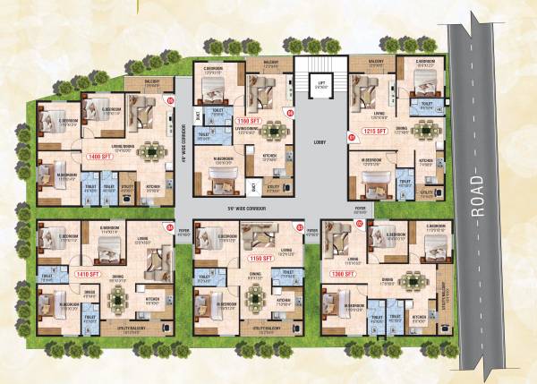  sunrise Sunrise Cluster Plan For Typical Floor Plan
